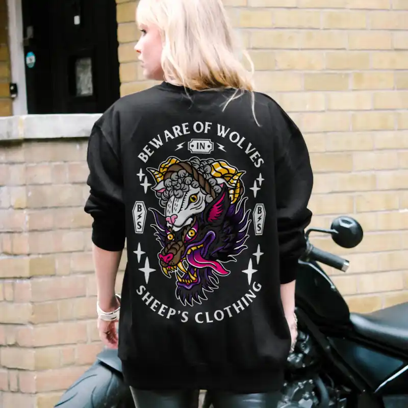 Beware Of Wolves Sweatshirt (Unisex) - Broken Society UK