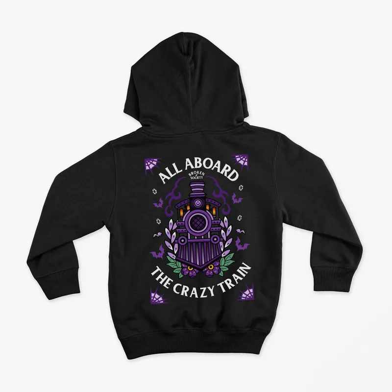 Crazy Train Kids Hoodie (Unisex) - Broken Society