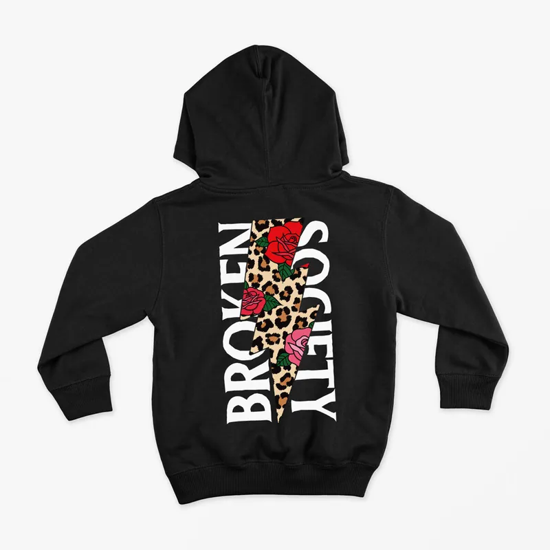 Roses And Animal Kids Hoodie (Unisex) - Broken Society