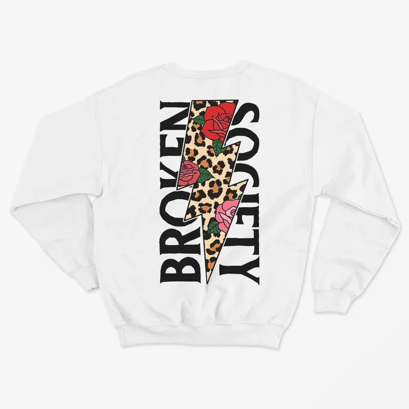 Roses And Animal Kids Sweatshirt (Unisex) - Broken Society