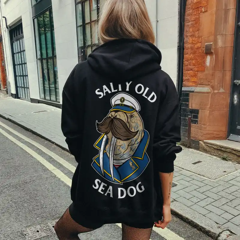 Salty Old Sea Dog Hoodie (Unisex) - Broken Society UK