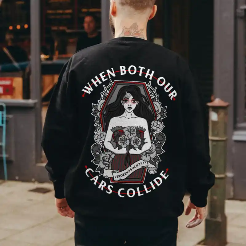When Cars Collide Sweatshirt (Unisex) - Broken Society UK