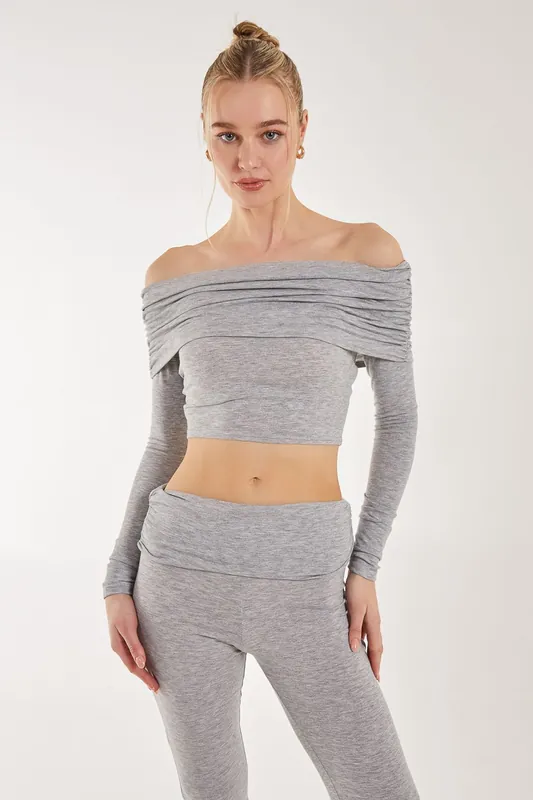 Off the Shoulder Lounge Top - Pink Vanilla