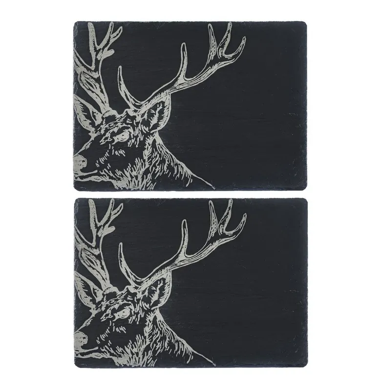 2 Slate Place Mats - Stag