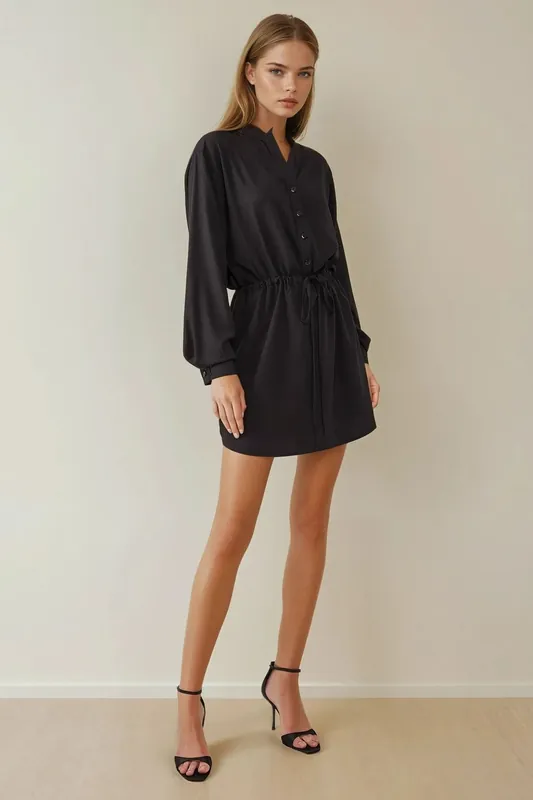 Relax Fit Viscose Mini Shirt Dress - Hiccup
