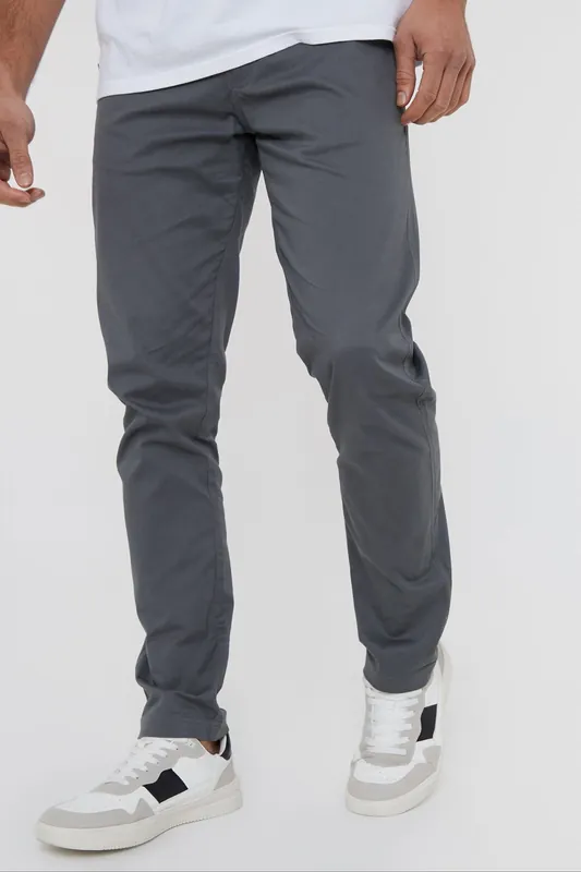 'Castello' Cotton Slim Fit Chino Trousers With Stretch - Threadbare