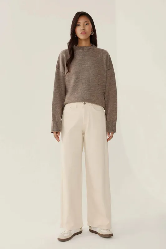 High Waist Wide Leg Jeans - Hiccup