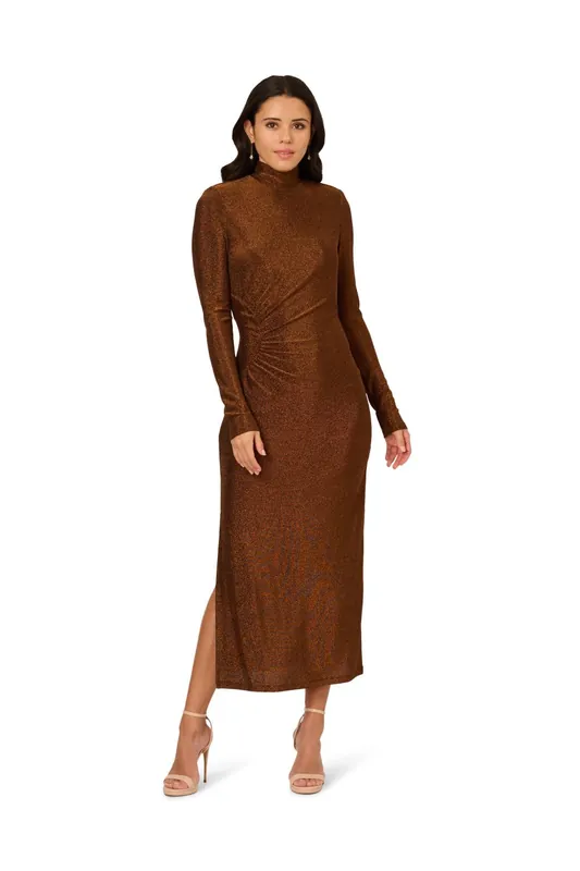 Metallic Knit Midi Dress - Adrianna Papell