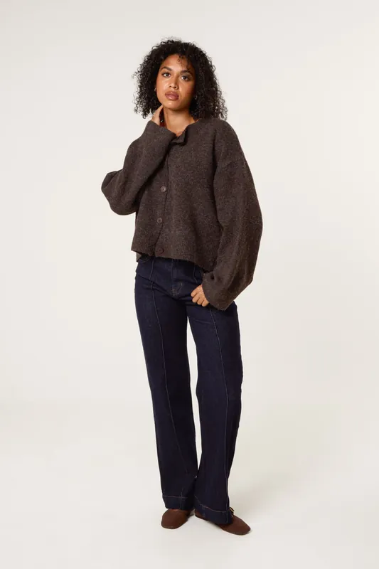 Navy Dark Denim Wide Leg Jeans - Blue Vanilla