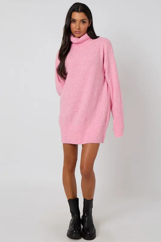 Roll Neck Mini Dress - Urban Bliss