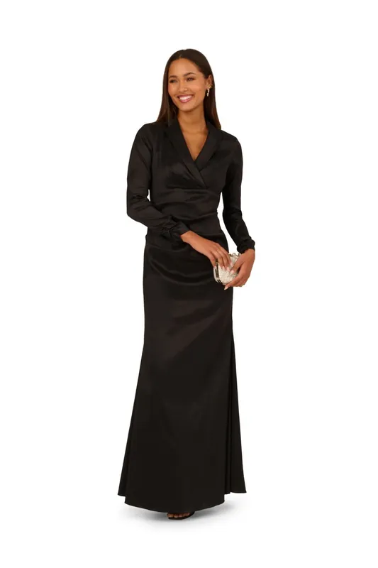 Stretch Taffeta Tuxedo Dress - Adrianna Papell