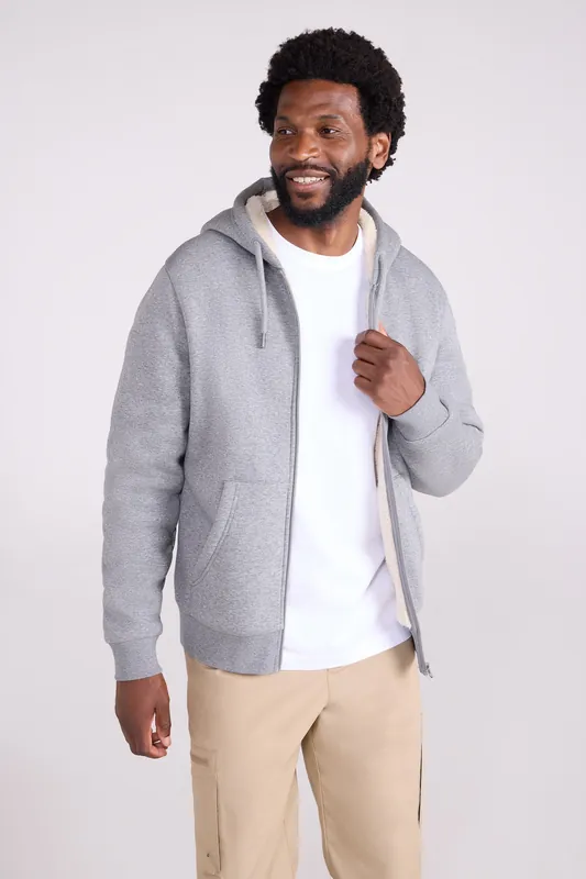 Dalton Borg Lined Hoodie Fleece Lining Casual Sweater - Mountain Warehouse