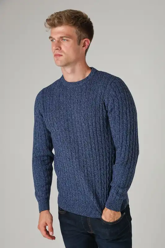 Crew Neck Cotton Blend Jumper - Tokyo Laundry
