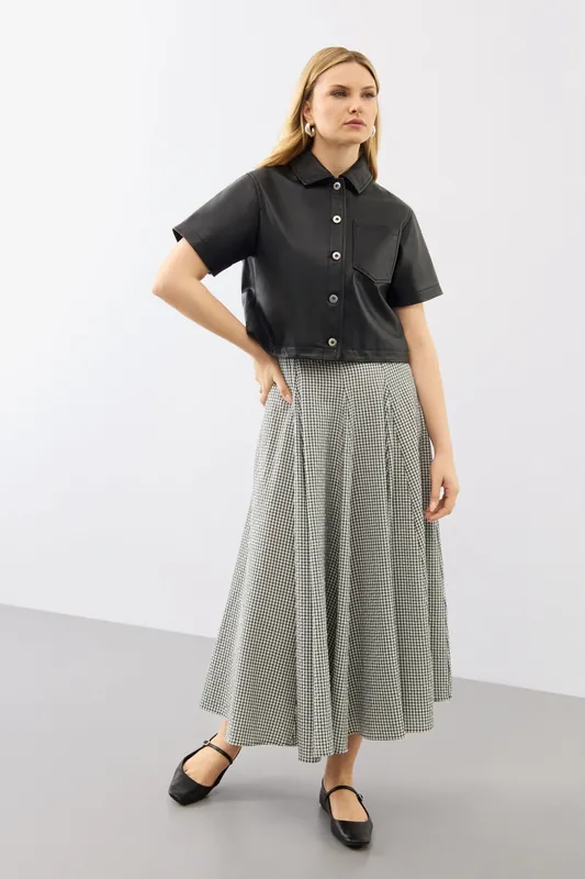 Real Leather Agatha Shirt - Bolongaro Trevor