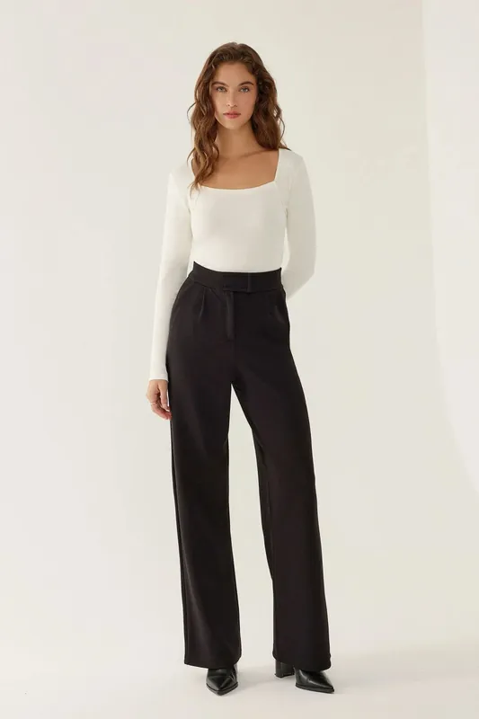 High Waist Wide Leg Pants - Hiccup