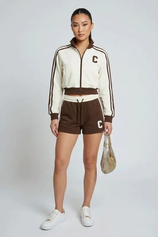 Fleece Zip-Up Jacket and Shorts Co-ord Set