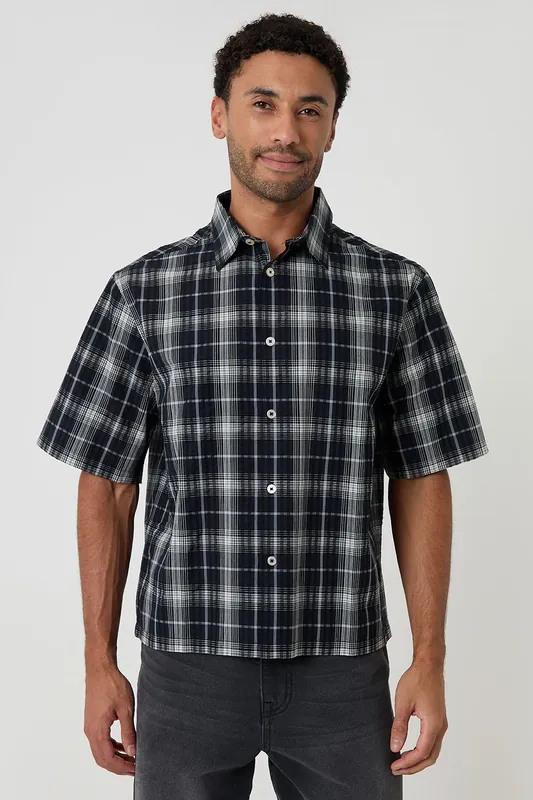 Check Boxy Fit Short Sleeve Shirt - Threadbare