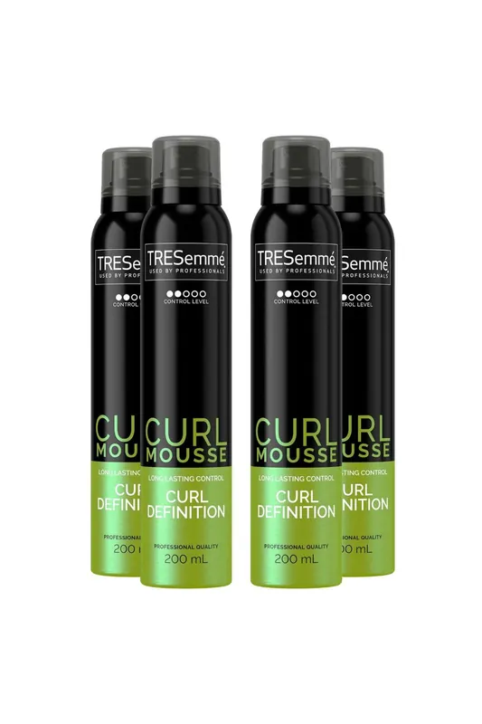 Curl Definition 'Hair Mousse' with Long Lasting Control, 4 Pack of 200ml - Tresemme