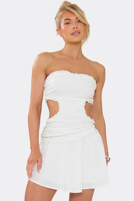 Sleeveless Cut Out Mini Dress - EGO