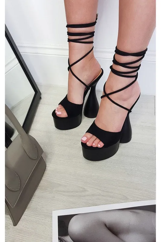 Julia Extreme Platform Strappy High Heels - IKRUSH