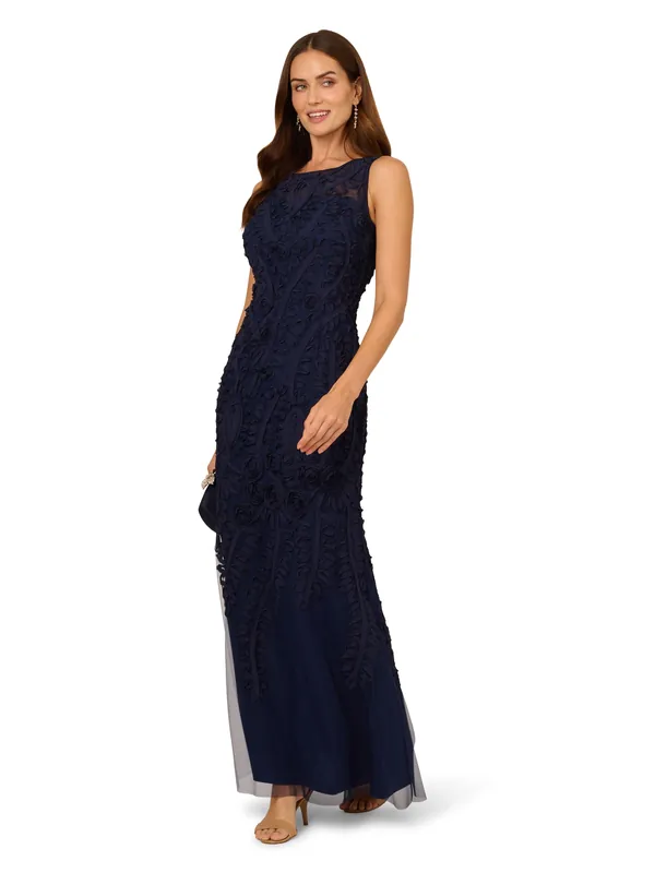 Soutache Long Dress - Adrianna Papell