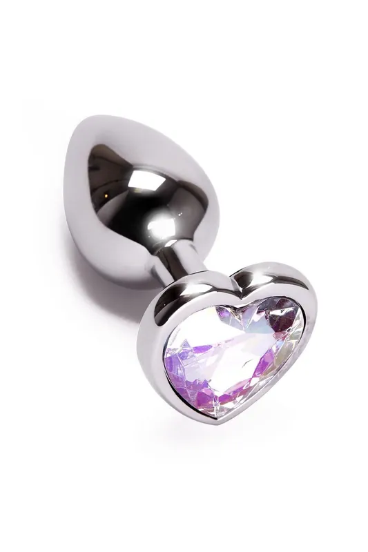 Small Jewelled Heart Metal Butt Plug - Ann Summers