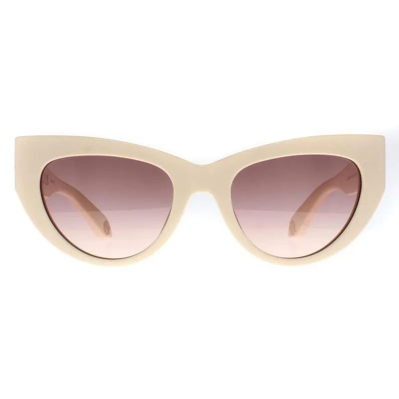 Cat Eye Shiny Beige Brown Gradient SRC017M Sunglasses - Roberto Cavalli