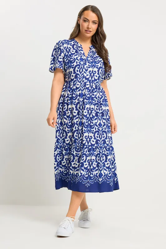 Abstract Half Placket Dress - Yours