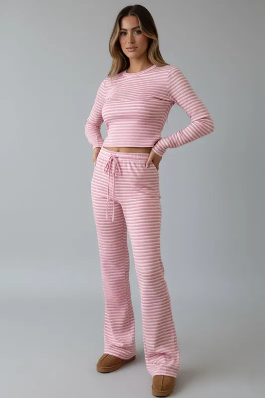 Striped Long Sleeve Top and Trouser Co-Ord