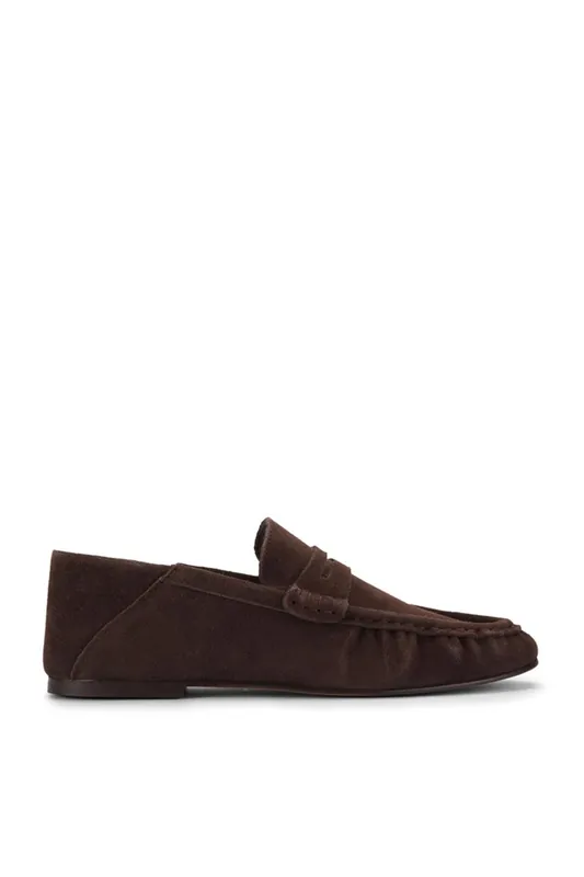 'Roger Dark Brown' Suede Flats - STEVE MADDEN