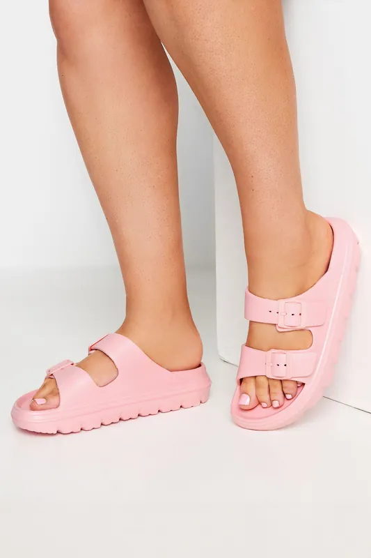 Wide Fit Platform Eva Sandals - Yours