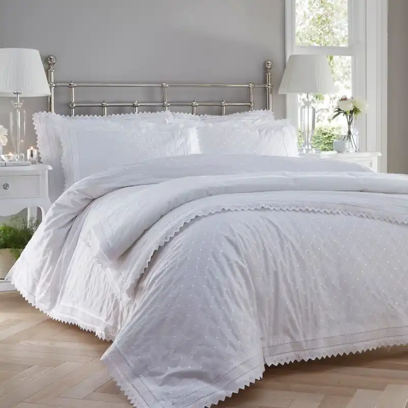 Broderie Anglaise Quilted Bedspread - Portfolio Home