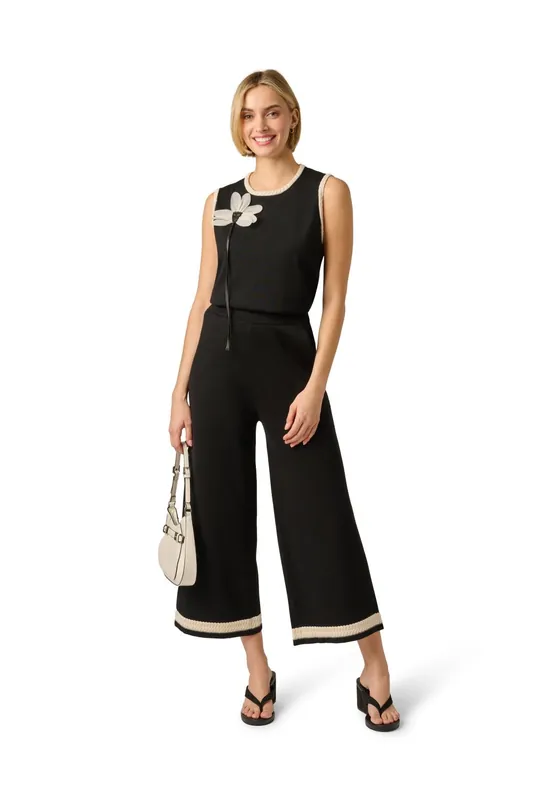 Braided Trim Sweater Trousers - Adrianna Papell