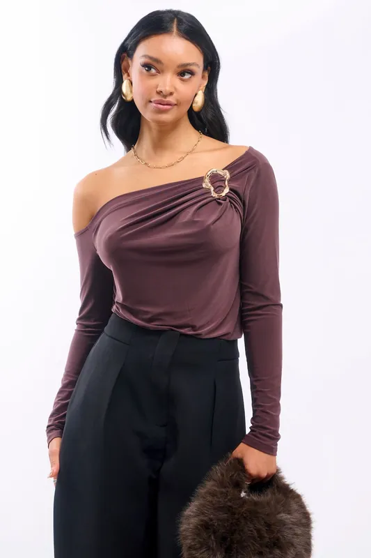 Chocolate Jersey Hardware Top - Needs No Label