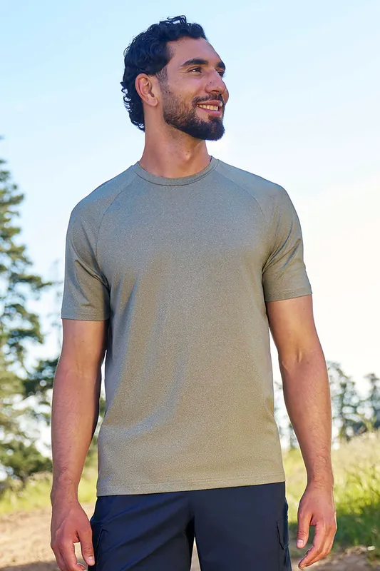 Melange T-Shirt Lightweight UV Protect Breathable Tee