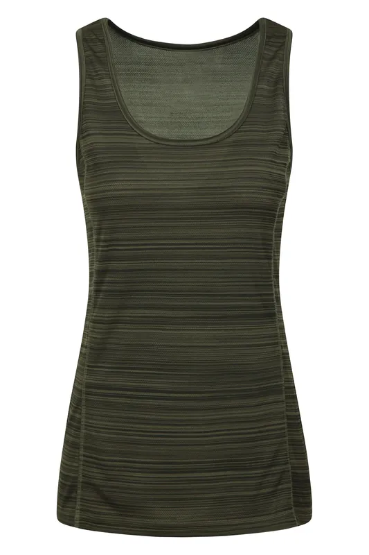 'Endurance II' Quick Wicking Gym Yoga Polyester Striped Vest - Mountain Warehouse