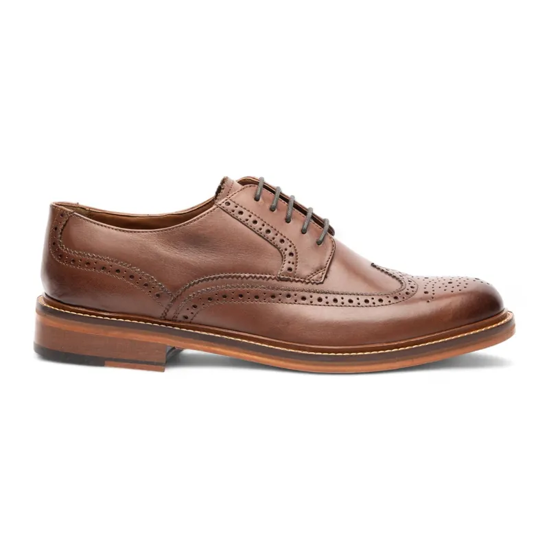 Leather Derby Brogue Oxford Dress Shoes - TruClothing