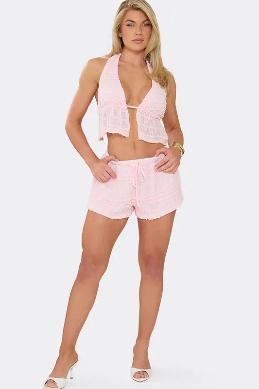Textured Mini Shorts - EGO