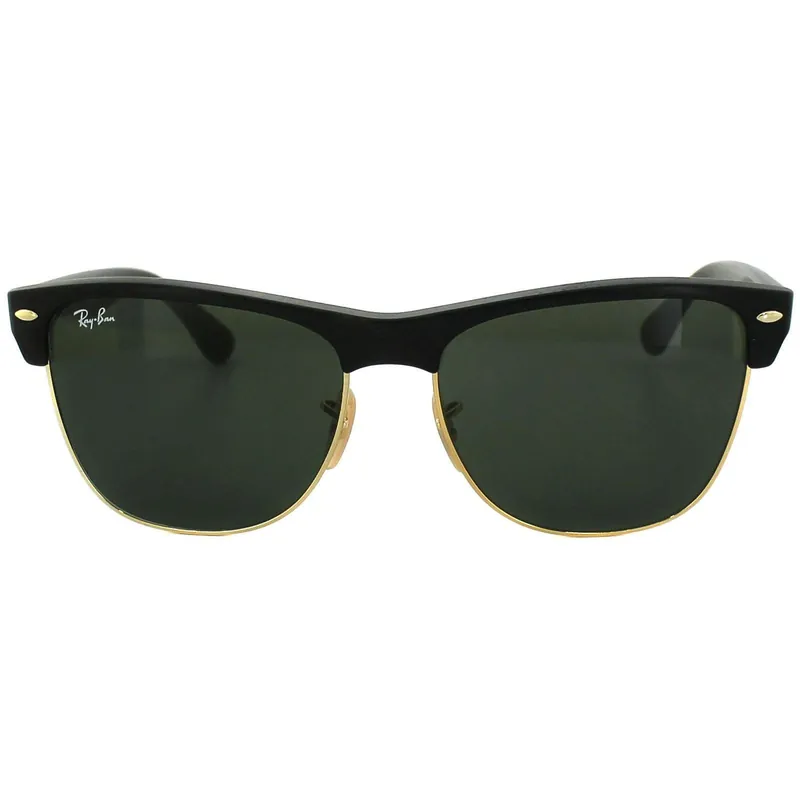 Oval Demi Shiny Black Green Clubmaster Oversized 4175 Sunglasses - Ray-Ban