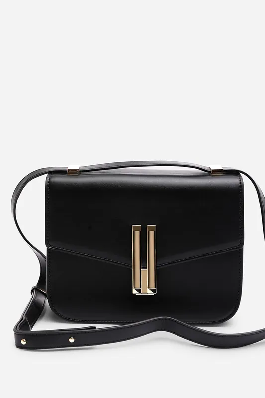 'Delrio' Gold Clasp Cross Body Tofu Bag - Where's That From