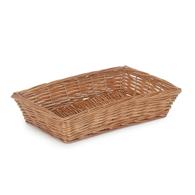 Large Tapered Wicker Rectangular Tray - Red Hamper