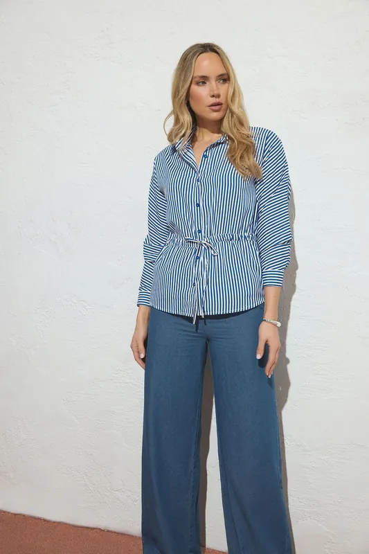 Tall Stripe Tie Waist Shirt - Long Tall Sally