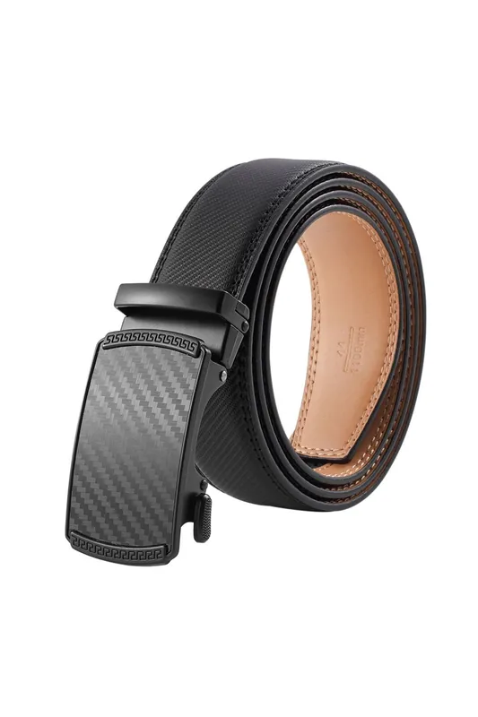 Classic Belt with Textured Automatic Buckle - MODISHION