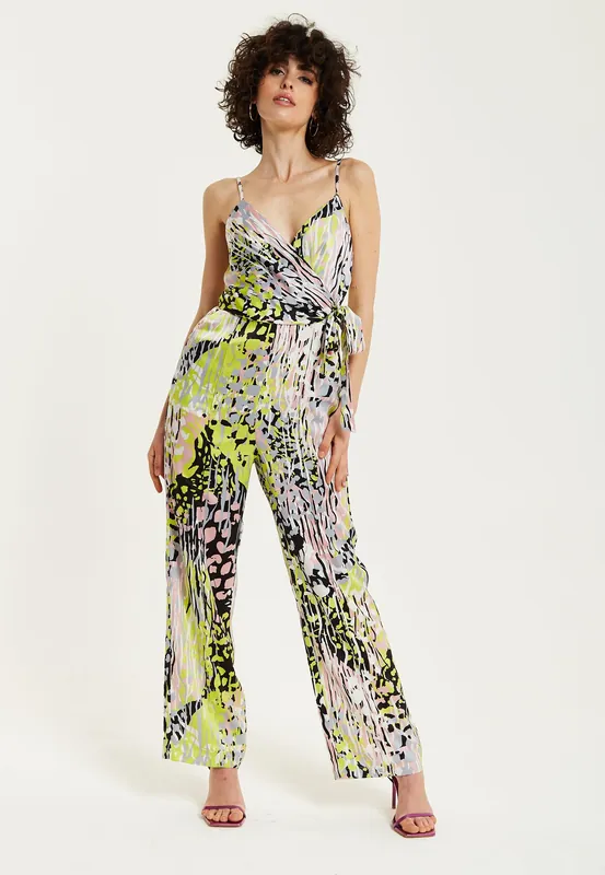Multicolour Abstract Print Jumpsuit - Liquorish