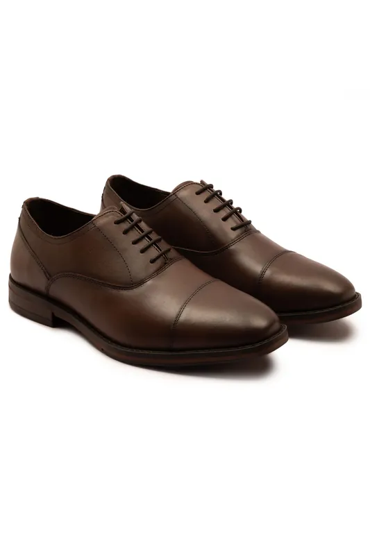 Merlin Leather Oxford Toecap Shoes - Thomas Crick