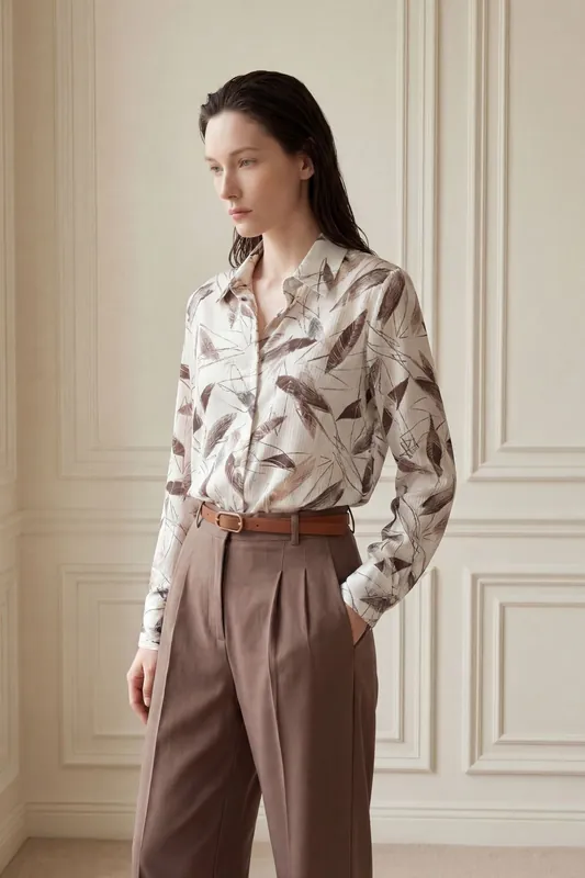 Printed Button-Up Shirt