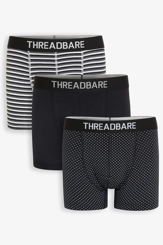 3-Pack Printed Hipster Fit Boxer Shorts