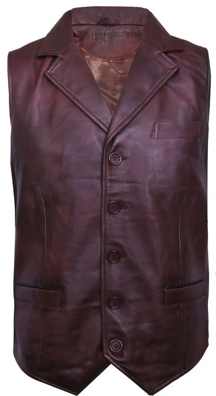 Smart Classic Leather Waistcoat-Bristol
