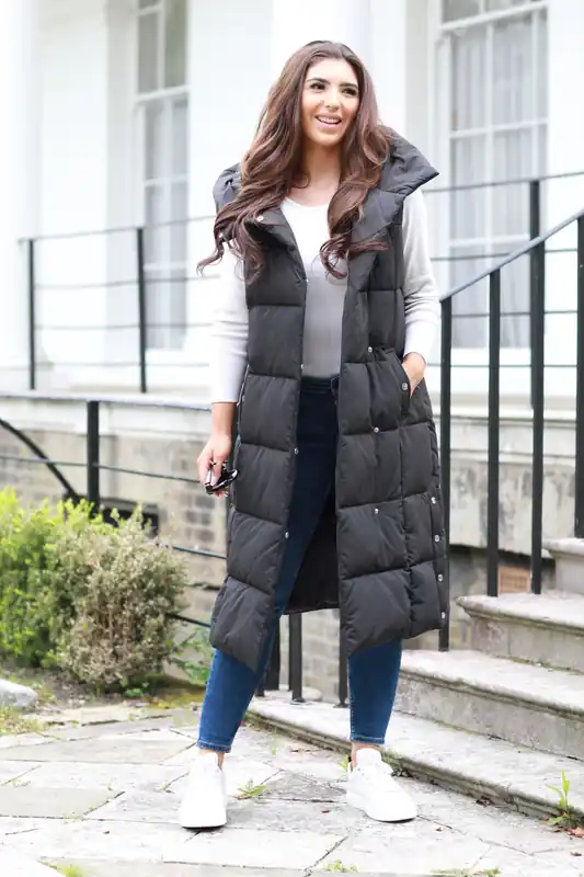 Long Lux Wrap Gilet Puffer - DOUBLE SECOND