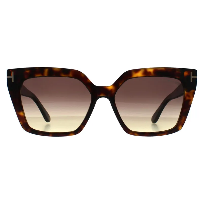 Cat Eye Shiny Dark Havana Brown Gradient Winona FT1030 - Tom Ford